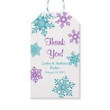 Winterhochzeit Danke Lila Aquamarine Schneeflocke