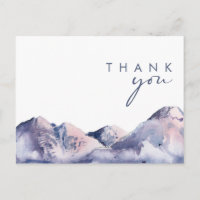 Winterhochzeit Danke Postcard
