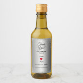 Winterhochzeit Danke Weinflasche-Label Weinetikett (Vorderseite)