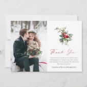 Winterhochzeit Dankeschön-Karte mit festlicher Tou Save The Date (Vorderseite)
