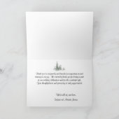 Winterhochzeit der Aquarellbäume Dankeskarte (Innenseite)