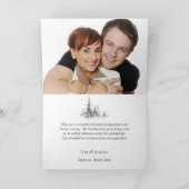 Winterhochzeit der Aquarellbäume Dankeskarte (Innenseite)