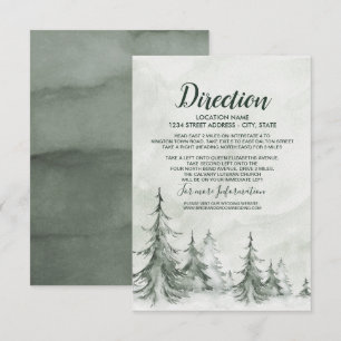 Winterhochzeit der Aquarellbäume Einladung