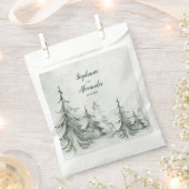 Winterhochzeit der Aquarellbäume Geschenktütchen (Ausgeschnitten)