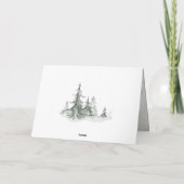 Winterhochzeit der Aquarellbäume Karte (Rückseite)