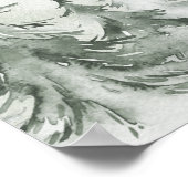 Winterhochzeit der Aquarellbäume Poster (Ecke)