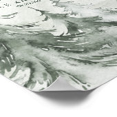 Winterhochzeit der Aquarellbäume Poster (Ecke)