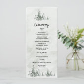 Winterhochzeit der Aquarellbäume Programm (Stehend Vorderseite)
