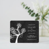 Winterhochzeit der Blume Snow Save the Date Einladung (Stehend Vorderseite)