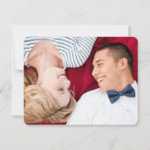 Winterhochzeit der Blume Snow Save the Date Einladung (Rückseite)