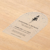 Winterhochzeit der Pine Forest Acryleinladungen (Ablage )