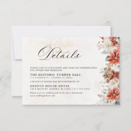 Winterhochzeit Details Karte