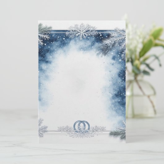 Winterhochzeit Einladung (Stehend Vorderseite)