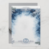 Winterhochzeit Einladung (Vorne/Hinten)