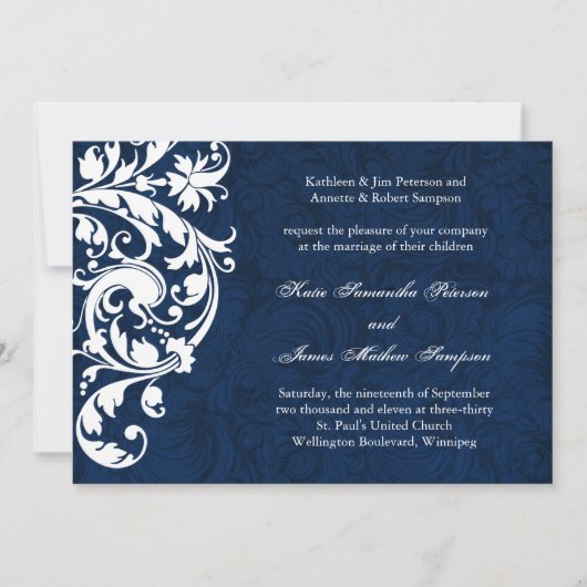 Winterhochzeit Einladung (Vorderseite)