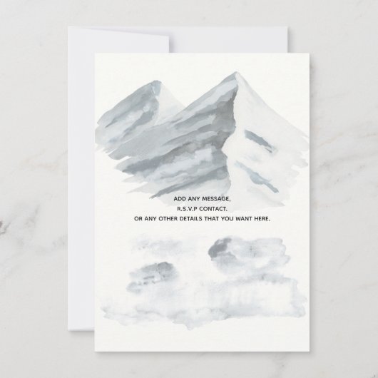 Winterhochzeit Einladung (Rückseite)