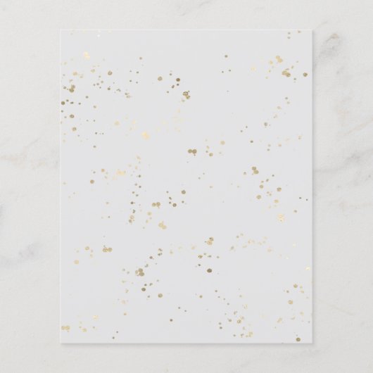 Winterhochzeit Einladung Gilded Watercolor Floral (Rückseite)