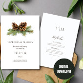 Winterhochzeit Einladung Minimalistische Weihnacht