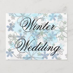 Winterhochzeit Einladung Schneeflocken