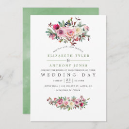 Winterhochzeit Einladung von Blumen