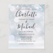 Winterhochzeit - Einladung von Schneeflocken (Vorderseite)