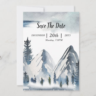 Winterhochzeit Einladungen Karte Aquarellgestaltun