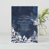 Winterhochzeit, Eis und Marine, Einladung (Stehend Vorderseite)