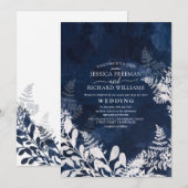 Winterhochzeit, Eis und Marine, Einladung (Vorne/Hinten)