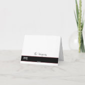 Winterhochzeit Elegante Moderne Hübsche Inspirivit Dankeskarte (Rückseite)