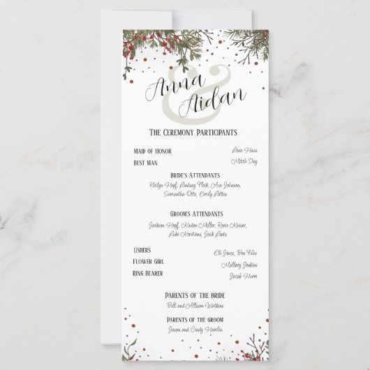 Winterhochzeit Elegante Moderne Inspirivität (Vorderseite)