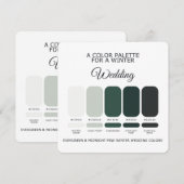 Winterhochzeit Farbpalette 2026 Karte (Vorne/Hinten)