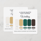 Winterhochzeit Farbpalette 2026 Karte (Vorne/Hinten)