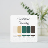 Winterhochzeit Farbpalette 2026 Karte (Stehend Vorderseite)