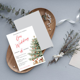 Winterhochzeit-Feiertags-Einladung Einladung