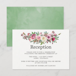 Winterhochzeit Florale Rezeption Einladung