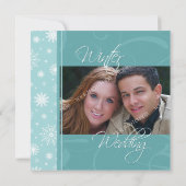 Winterhochzeit-Foto Einladungskarten (Rückseite)