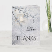 Winterhochzeit-Foto "Funkeln" dank Karte (Vorderseite)