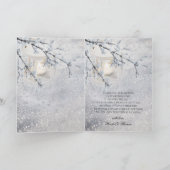 Winterhochzeit-Foto "Funkeln" dank Karte (Innenseite)