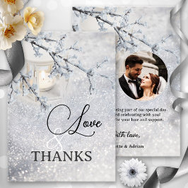 Winterhochzeit-Foto "Funkeln" dank Karte