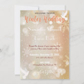 Winterhochzeit - Foto-Hochzeit Einladung (Rückseite)