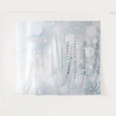 Winterhochzeit-Foto-Kulisse für Snowflakes Wandteppich (Vorderseite (Horizontal))