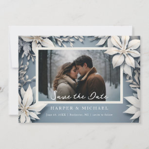 Winterhochzeit Foto Save the Date Einladung