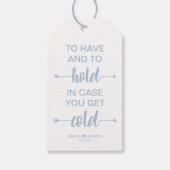 Winterhochzeit Geschenkanhänger (Vorderseite)