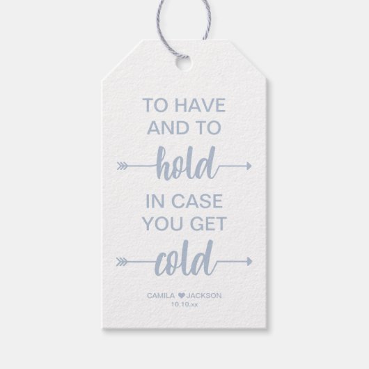 Winterhochzeit Geschenkanhänger (Vorderseite)