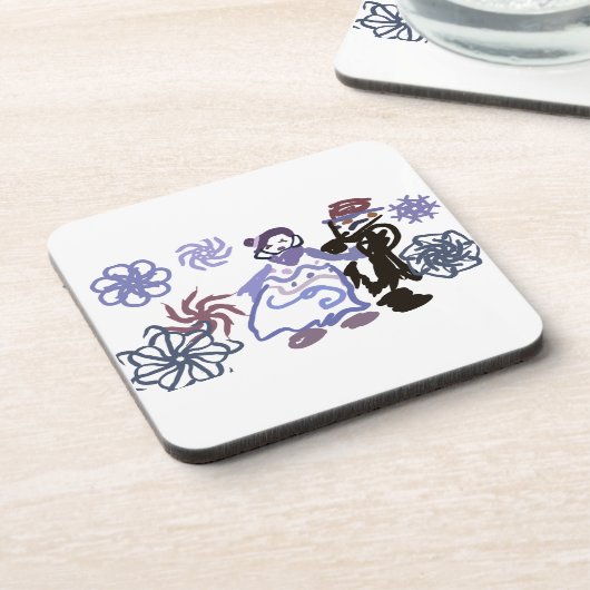 Winterhochzeit  getränkeuntersetzer (Linke Seite)