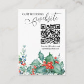 Winterhochzeit Holly Pine Website QR Code Begleitkarte (Vorderseite)