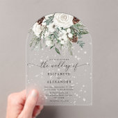 Winterhochzeit im Evergreen Arch Acryleinladungen (Insitu (Handheld))