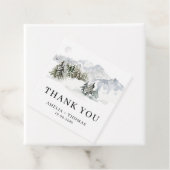 Winterhochzeit im Snowy Forest Woodland Vielen Dan Geschenkanhänger (Beispiel)