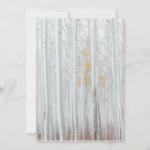 Winterhochzeit im Wald der Weißen Birke Einladung (Rückseite)