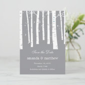 Winterhochzeit im Wald - Save The Date Karten (Stehend Vorderseite)